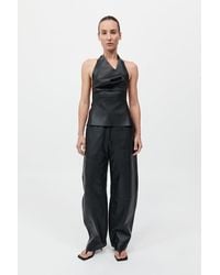St. Agni - Leather Tie Top - Lyst