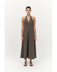 St. Agni - Halter Plunge Dress - Lyst