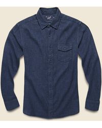 Grayers Hattox Double Cloth Shirt - Navy Heather - Blue