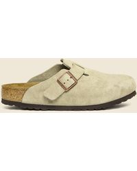 mens suede clogs