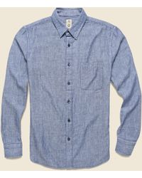 Solid Heather Double Gauze Long Sleeve Shirt Indigo Dyed Double Gauze Engineer Jacket | Suit fashion