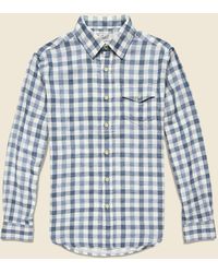 Grayers Denby Double Cloth Shirt - Blue/cream Gingham