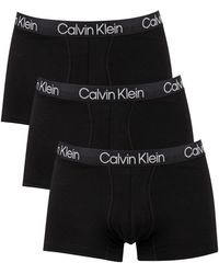 Calvin Klein Cotton Stretch 3-pack Trunks Black