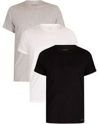 Calvin Klein - 3 Pack Lounge Crew T-shirts - Lyst
