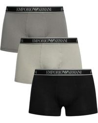 Emporio Armani - 3 Pack Trunks - Lyst