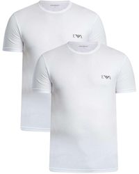 Emporio Armani - 2 Pack Lounge Crew Neck T-shirt - Lyst
