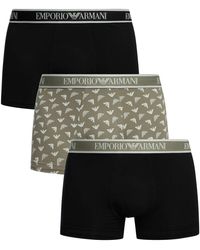 Emporio Armani - 3 Pack Trunks - Lyst