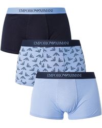 Emporio Armani - 3 Pack Trunks - Lyst
