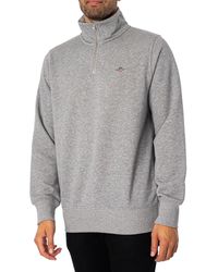 GANT - Regular Shield Half Zip Sweatshirt - Lyst