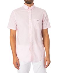 GANT - Regular Poplin Shortsleeved Shirt - Lyst
