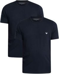 Emporio Armani - 2 Pack Lounge Crew Neck Regular T-shirt - Lyst