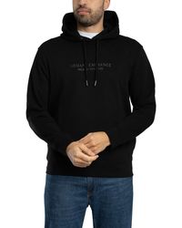 ARMANI EXCHANGE - Brand Pullover Hoodie - Lyst