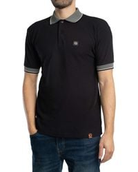 Trojan - Jacquard Collar Textured Polo Shirt - Lyst