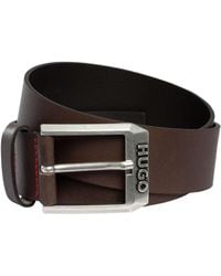 HUGO - Gelio Leather Belt - Lyst