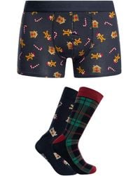 Jack & Jones - Xmas Check Socks & Trunk Gift Box - Lyst