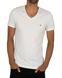 Tommy hilfiger white top v neck t shirt