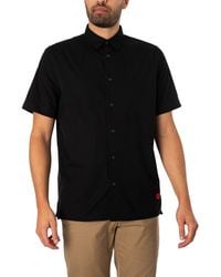 HUGO - Ebor Straight Short Sleeved Shirt - Lyst