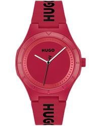 HUGO - Lit For Him Silicone Watch - Lyst