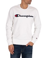 mens champion sweatshirt white