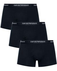 Emporio Armani - 3 Pack Trunks - Lyst