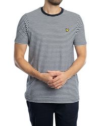 Lyle & Scott - Linen Blend Breton Stripe T-shirt - Lyst