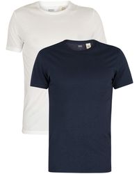 Levi's Slim 2 Pack Crew T-shirts - Blue