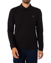 Timberland - Slim Fit Longsleeved Embroidered Logo Polo Shirt - Lyst