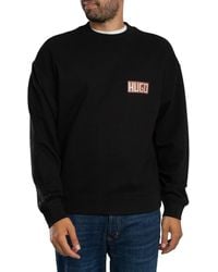 HUGO - Durec Back Graphic Sweatshirt - Lyst