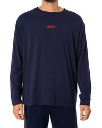 HUGO - Linked Longue Longsleeved T-shirt - Lyst