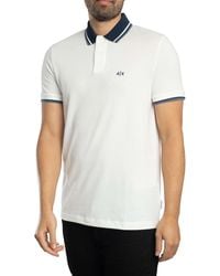 ARMANI EXCHANGE - Slim Fit Contrast Collar Polo Shirt - Lyst