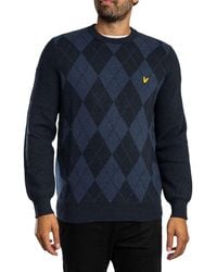Lyle & Scott - Cotton Merino Argyle Jumper - Lyst