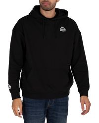 Kappa Oversized Authentic Tally Pullover Hoodie - Black