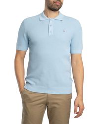 GANT - Micro Textured Cotton Polo Shirt - Lyst