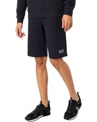 EA7 - Bermuda Logo Sweat Shorts - Lyst