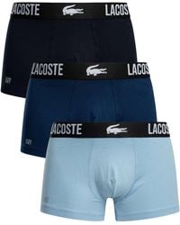 Lacoste - 3 Pack Cotton Stretch Trunks - Lyst