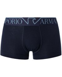 Emporio Armani - Organic Cotton Mega Logo Trunks - Lyst