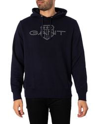 GANT - Graphic Logo Pullover Hoodie - Lyst