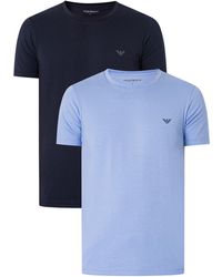 Emporio Armani - 2 Pack Lounge Crew T-shirts - Lyst