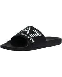EA7 - Scarpe Logo Sliders - Lyst