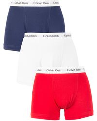 Calvin Klein 3 Pack Trunks - Red