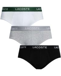 Lacoste - 3 Pack Cotton Stretch Briefs - Lyst