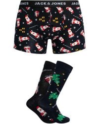 Jack & Jones - Ho Ho Ho Trunks & 2 Pack Socks Gift Box - Lyst