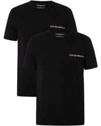 Emporio Armani 2 Pack Lounge Crew T-shirt - Black
