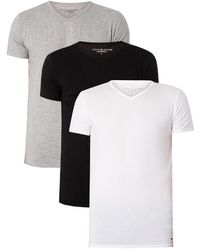 Tommy Hilfiger - 3 Pack Premium Essentials V-neck T-shirts - Lyst