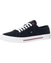 Tommy Hilfiger - Core Corporate Vulc Canvas Trainers - Lyst