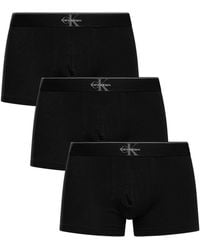 Calvin Klein - 3 Pack Graphic Monogram Trunks - Lyst