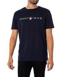 GANT - Printed Graphic T-shirt - Lyst