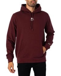 Lacoste - Logo Print Pullover Hoodie - Lyst