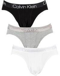 Calvin Klein 3 Pack Modern Structure Hip Briefs - White