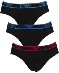 Emporio Armani 3 Pack Trunks - Blue